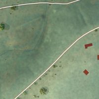 Second close-up of the map of Everton, Arkansas print showing more streets and buildings
