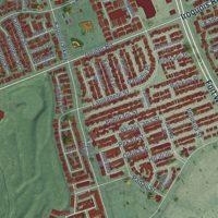 Second close-up of the map of Ewa Gentry, Hawaii print showing more streets and buildings