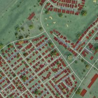 Second close-up of the map of Ewa Villages, Hawaii print showing more streets and buildings