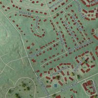 Second close-up of the map of Exton, Pennsylvania print showing more streets and buildings
