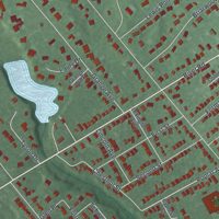 Second close-up of the map of Fair Haven, New Jersey print showing more streets and buildings