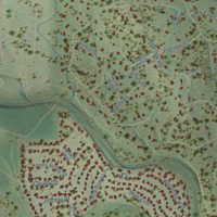 Second close-up of the map of Fair Oaks Ranch, Texas print showing more streets and buildings
