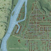 Second close-up of the map of Fair Plain, Michigan print showing more streets and buildings