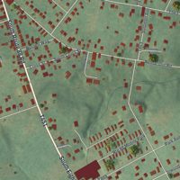 Second close-up of the map of Fairdale, Pennsylvania print showing more streets and buildings