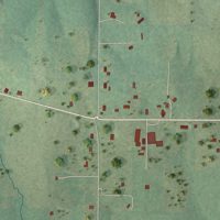 Second close-up of the map of Fairdealing, Missouri print showing more streets and buildings