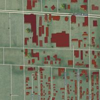 Second close-up of the map of Fairfax, Cleveland, Ohio print showing more streets and buildings