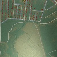 Second close-up of the map of Fairfax, South Carolina print showing more streets and buildings