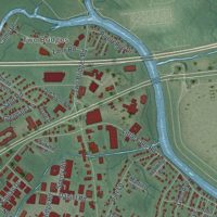 Second close-up of the map of Fairfield, Essex County, New Jersey print showing more streets and buildings