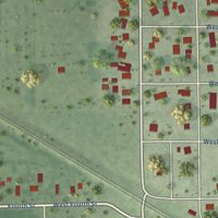 Second close-up of the map of Fairfield, Nebraska print showing more streets and buildings