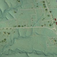 Second close-up of the map of Fairfield, Oklahoma print showing more streets and buildings