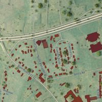 Second close-up of the map of Fairforest, South Carolina print showing more streets and buildings
