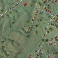 Second close-up of the map of Fairgarden, Tennessee print showing more streets and buildings