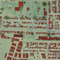 Second close-up of the map of Fairgrounds - Broad, Louisiana print showing more streets and buildings