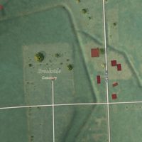 Second close-up of the map of Fairgrove, Michigan print showing more streets and buildings