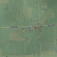 Second close-up of the map of Fairgrove, Tuscola County, Michigan print showing more streets and buildings