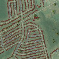 Second close-up of the map of Fairless Hills, Pennsylvania print showing more streets and buildings