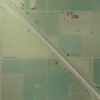 Second close-up of the map of Fairmead, California print showing more streets and buildings