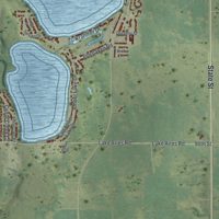 Second close-up of the map of Fairmont, Minnesota print showing more streets and buildings