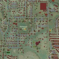 Second close-up of the map of Fairmount, Colorado print showing more streets and buildings