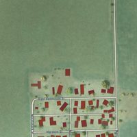 Second close-up of the map of Fairmount, Illinois print showing more streets and buildings