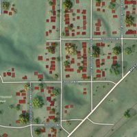 Second close-up of the map of Fairmount, Minnesota print showing more streets and buildings