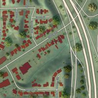 Second close-up of the map of Fairmount Park, California print showing more streets and buildings