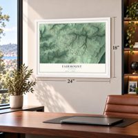 Fairmount, Tennessee map, 18 x 24 inch print in a white frame in a home office