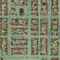 Second close-up of the map of Fairpark, Utah print showing more streets and buildings