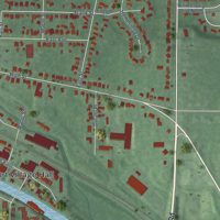 Second close-up of the map of Fairport, New York print showing more streets and buildings