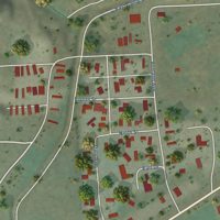 Second close-up of the map of Fairview, Montana print showing more streets and buildings