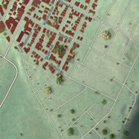 Second close-up of the map of Fairview, New Jersey print showing more streets and buildings