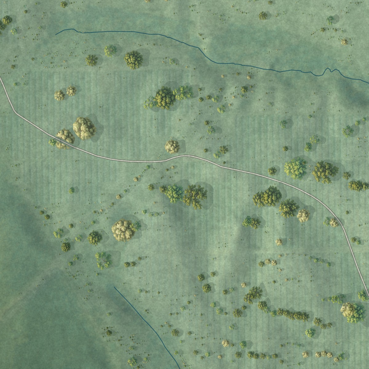 Second close-up of the map of Fairview, Virginia print showing more streets and buildings