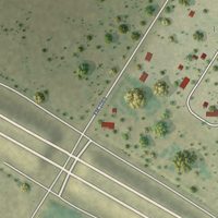Second close-up of the map of Falman, Texas print showing more streets and buildings
