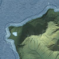 Second close-up of the map of False Pass, Alaska print showing more streets and buildings