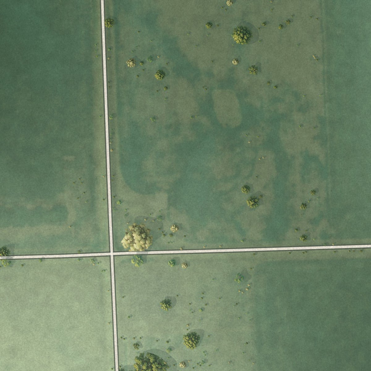Second close-up of the map of Farmer, South Dakota print showing more streets and buildings
