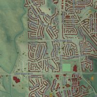 Second close-up of the map of Farmington, Minnesota print showing more streets and buildings
