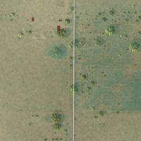 Second close-up of the map of Farnsworth, Texas print showing more streets and buildings