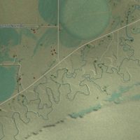 Second close-up of the map of Farson, Wyoming print showing more streets and buildings