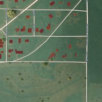 Second close-up of the map of Faxon, Oklahoma print showing more streets and buildings