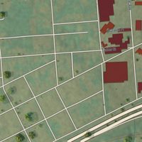 Second close-up of the map of Faxon, Pennsylvania print showing more streets and buildings