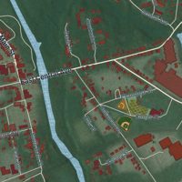 Second close-up of the map of Federalsburg, Maryland print showing more streets and buildings