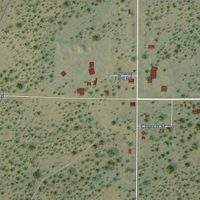 Second close-up of the map of Fence Lake, New Mexico print showing more streets and buildings