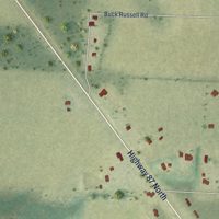 Second close-up of the map of Fidelis, Florida print showing more streets and buildings