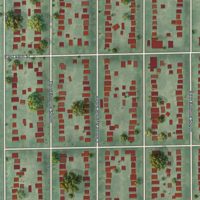 Second close-up of the map of Field, Minnesota print showing more streets and buildings