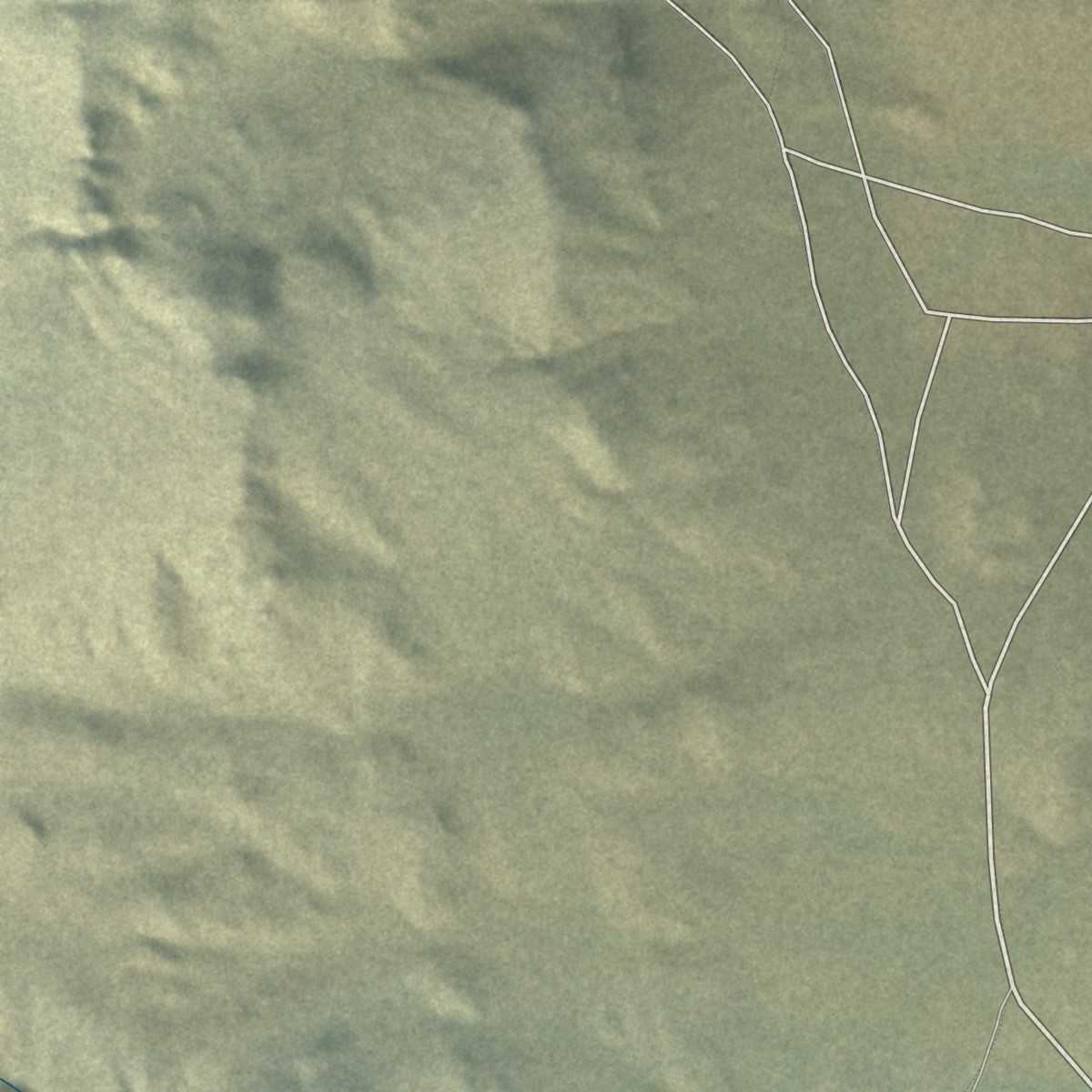 Second close-up of the map of Fields, Oregon print showing more streets and buildings