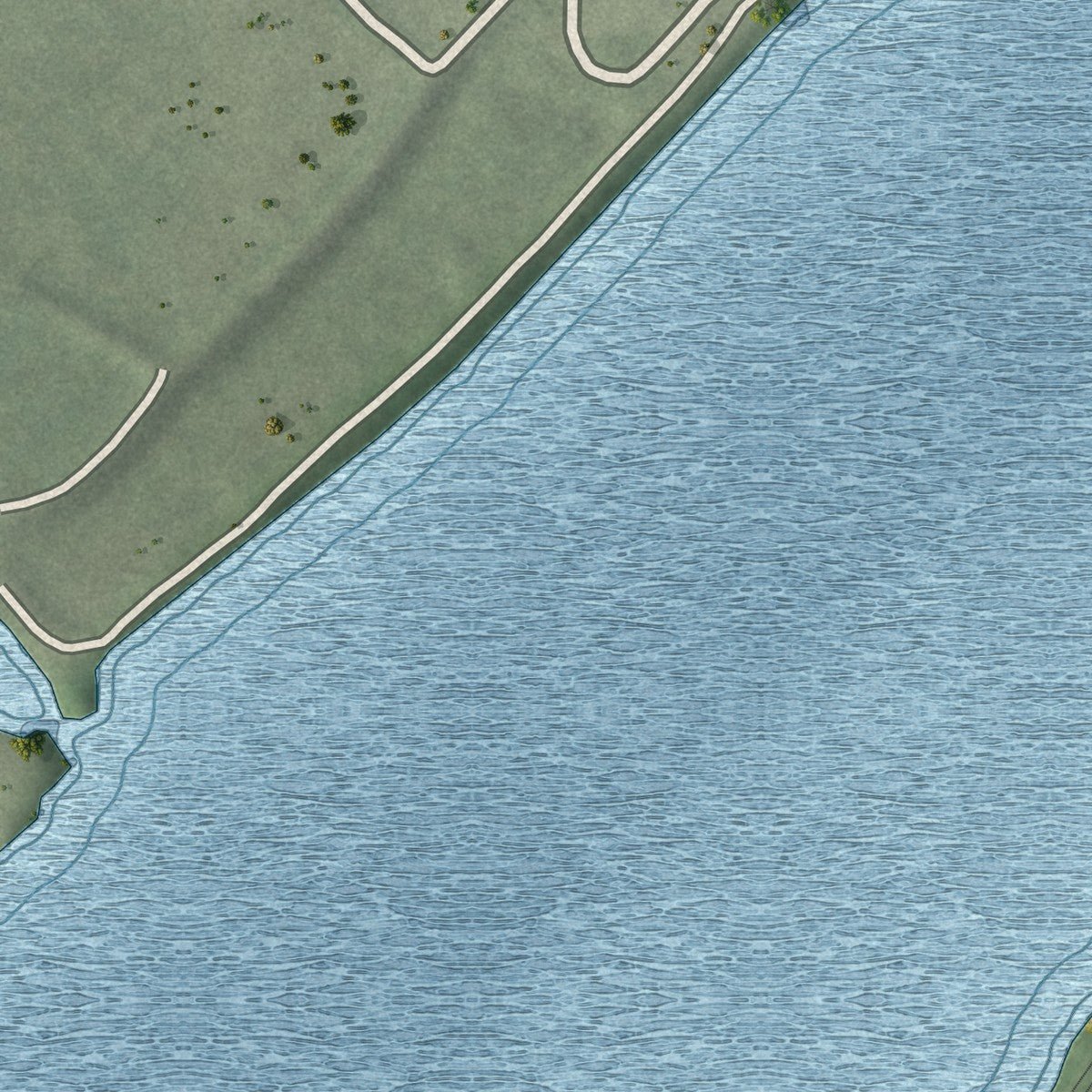 Second close-up of the map of Fieldsboro, New Jersey print showing more streets and buildings