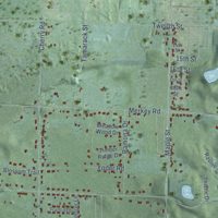 Second close-up of the map of Filer, Michigan print showing more streets and buildings