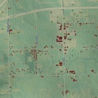 Second close-up of the map of Fillmore, Michigan print showing more streets and buildings