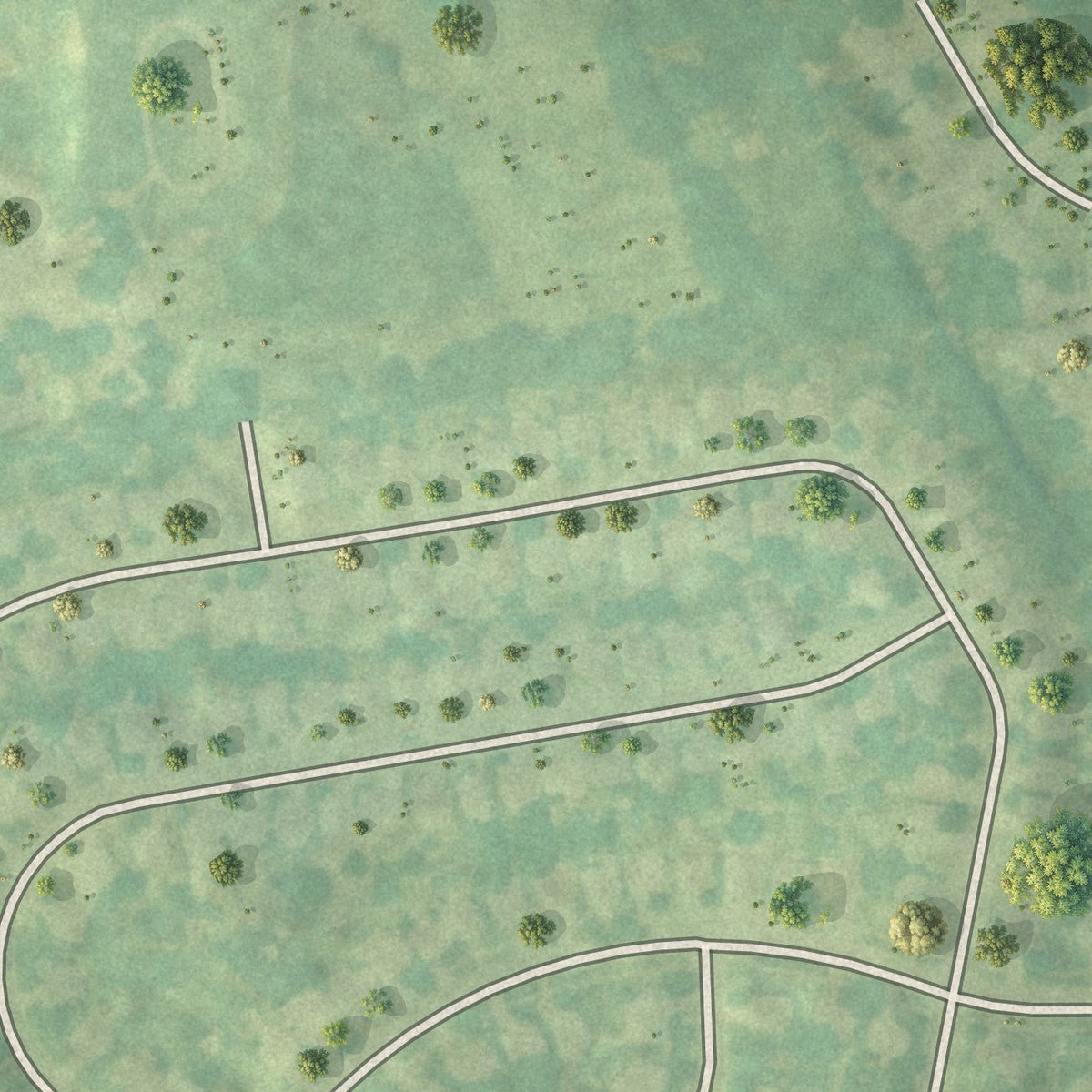 Second close-up of the map of Fincastle, Kentucky print showing more streets and buildings