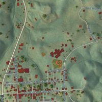 Second close-up of the map of Fincastle, Virginia print showing more streets and buildings
